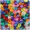 BeadTin Transparent Mix 9mm Faceted Barrel Plastic Pony Beads (500pcs)